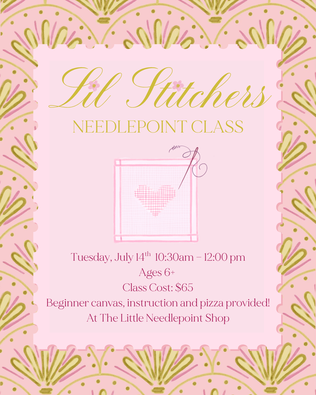 Lil Stitchers - July 14 at 10:30AM