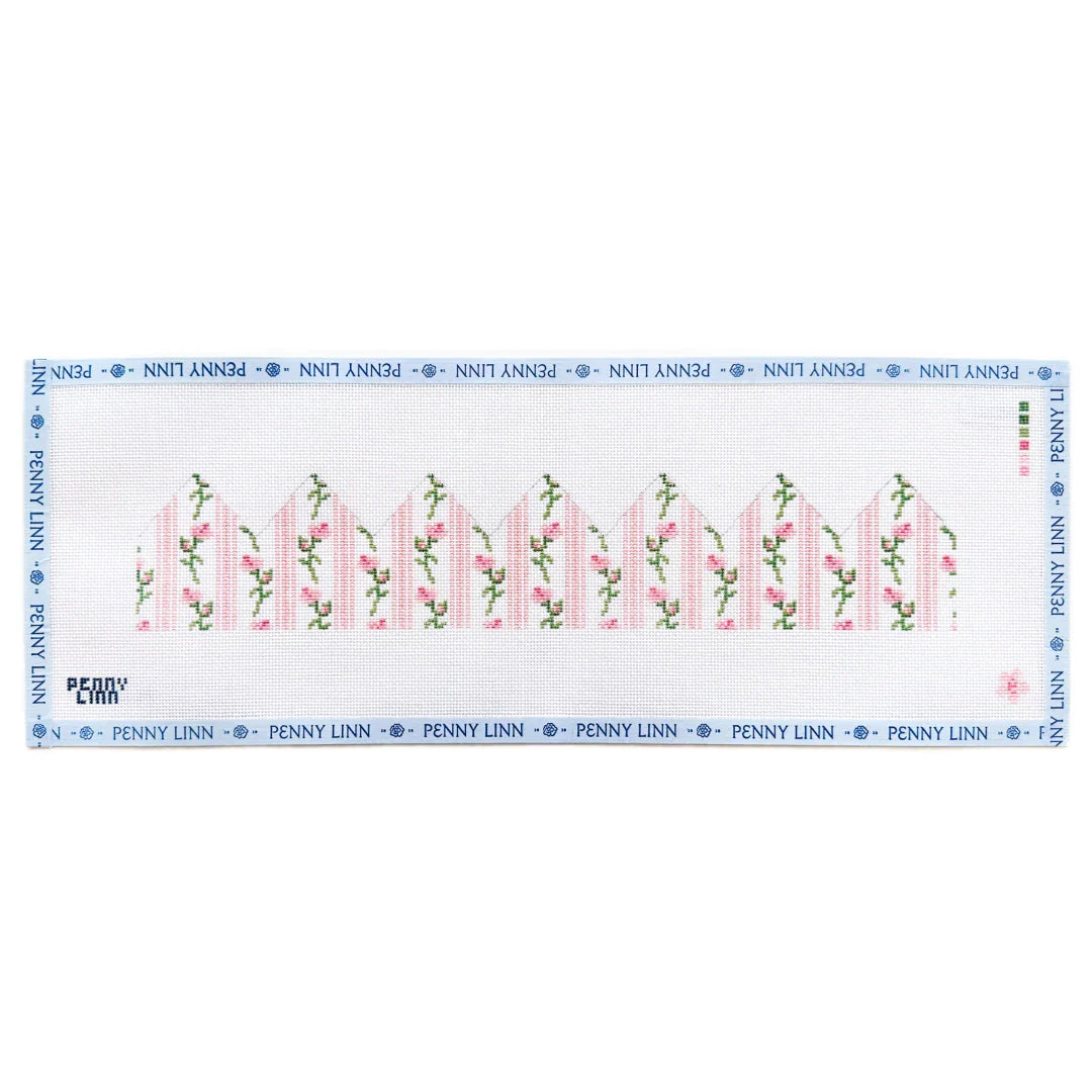 Vintage Floral Stripe Crown