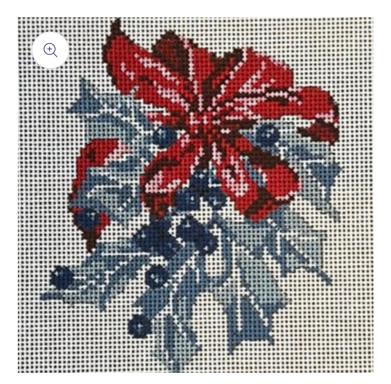 Blue Holly with Red Bow