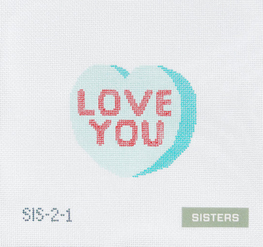 Teal Conversation Hearts