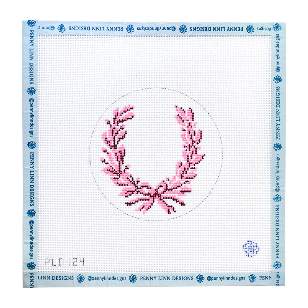 Bow Wreath Crest-Pink