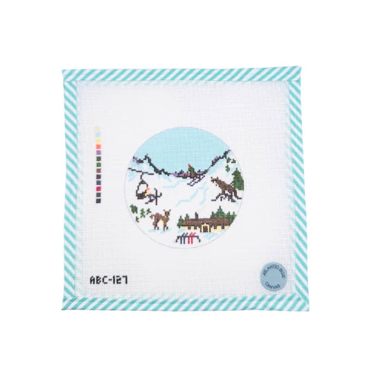 Ski Mountain Travel Round-Blank