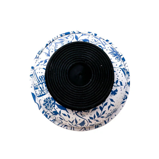 Blue Needlepoint Print Magnetic Ort Bowl