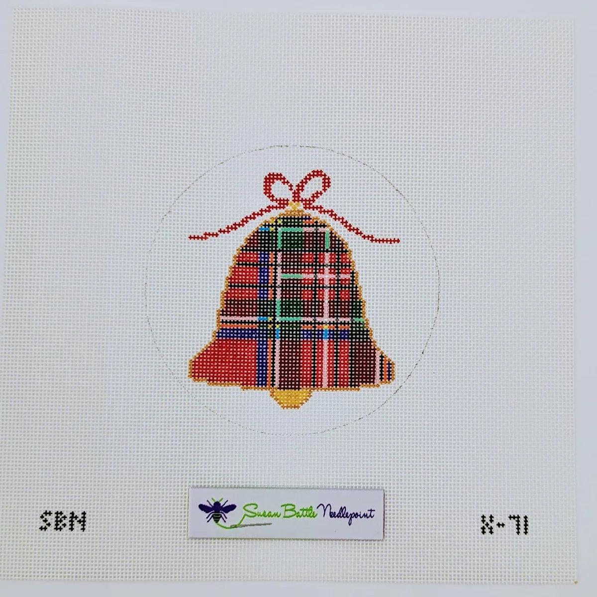 Plaid Bell Ornament