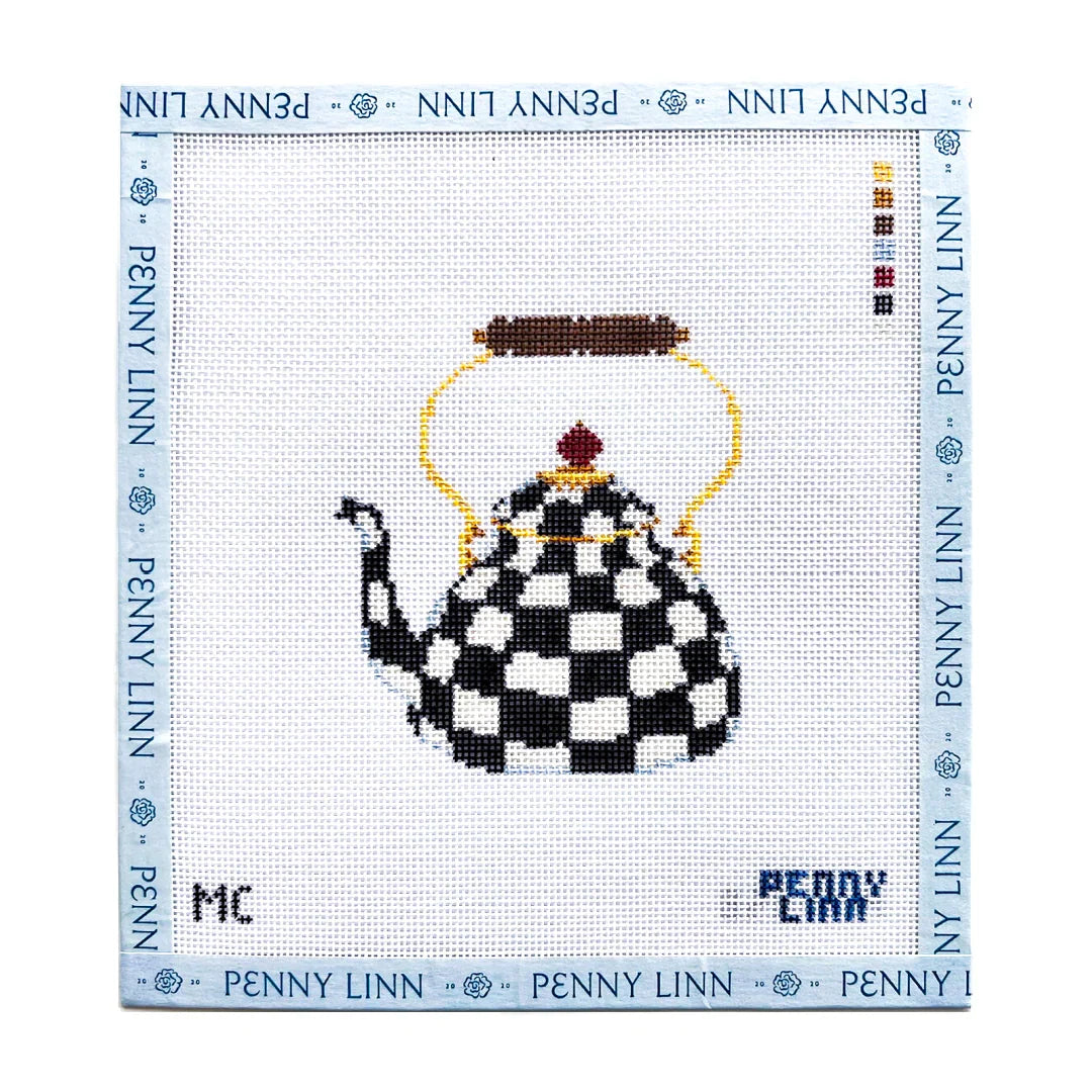 Mackenzie Childs Courtly Check Tea Kettle