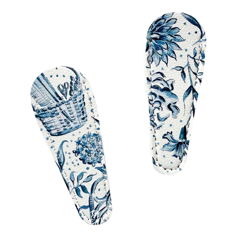 Blue Needlepoint Print Scissor Case