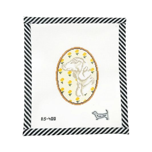 The Dachshund Flower Cameo