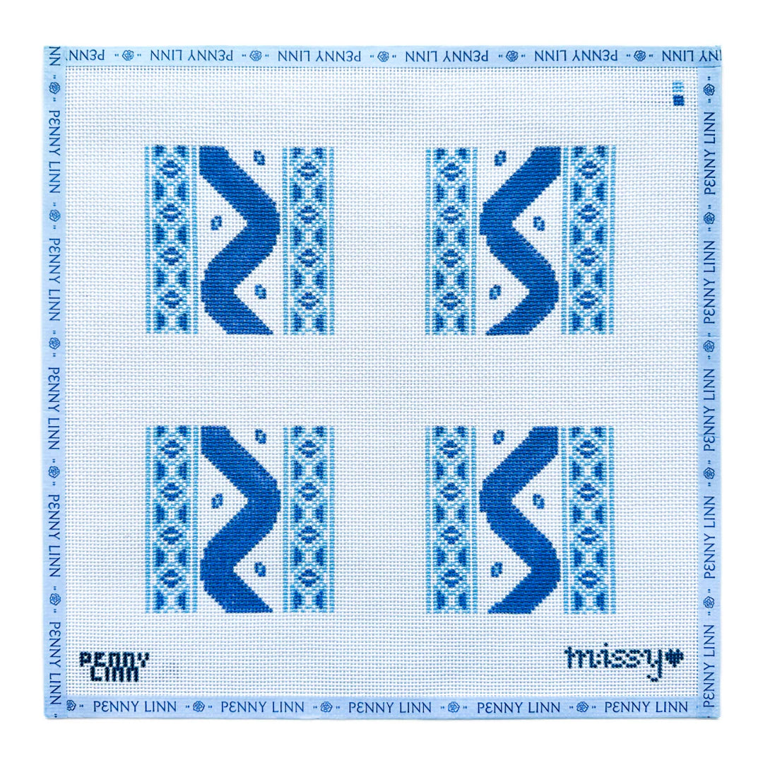 Ikat Coaster Set (Blue)
