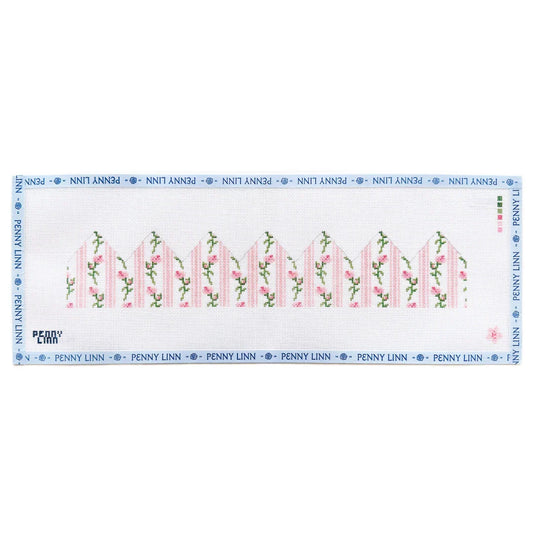 Vintage Floral Stripe Crown