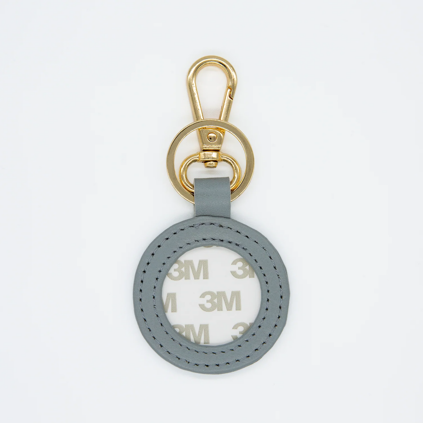 Leather Self-Finishing Round Key Fob