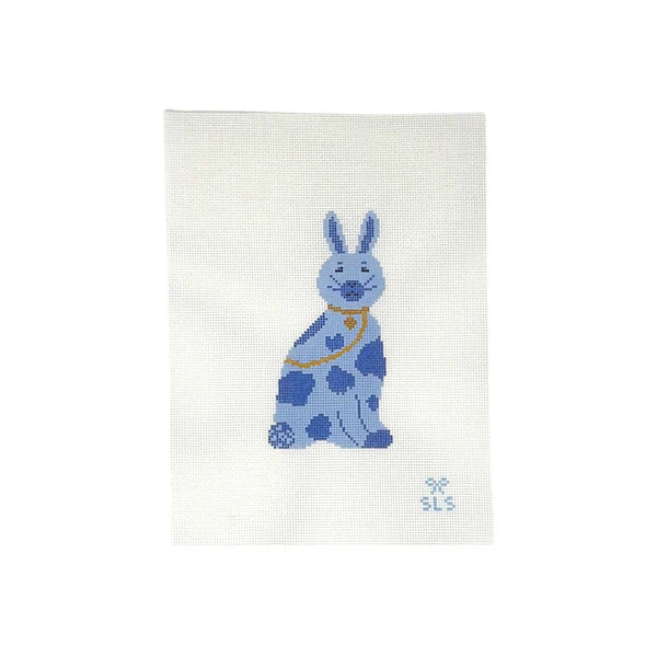Chinoiserie Bunny-Blue on Blue