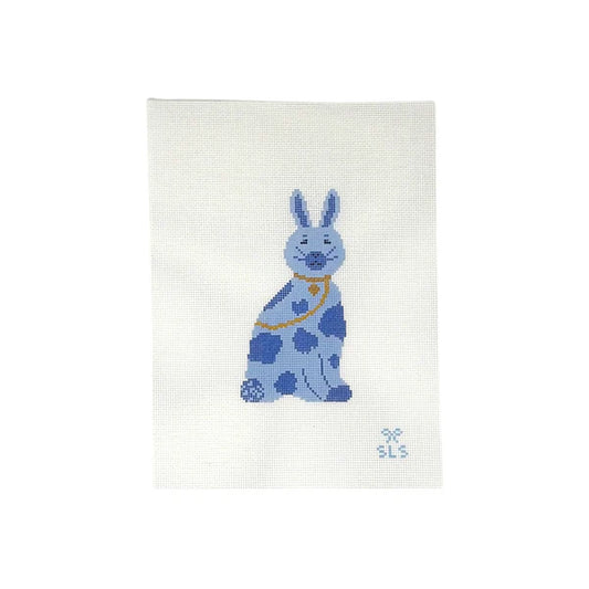 Chinoiserie Bunny-Blue on Blue