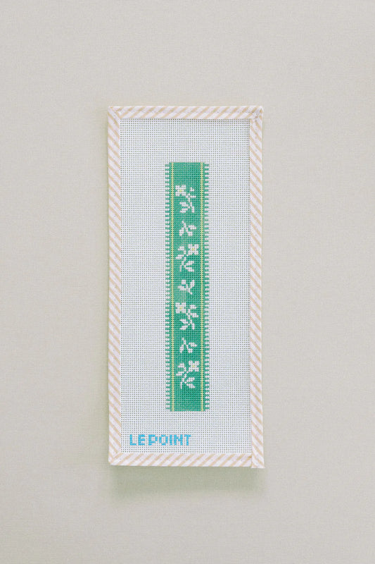 French Ribbon Keychain-Green