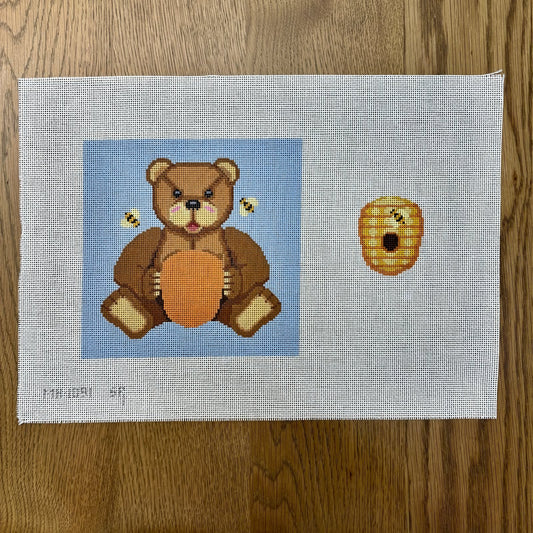 Honey Bear with Beehive Tooth Fairy Pillow