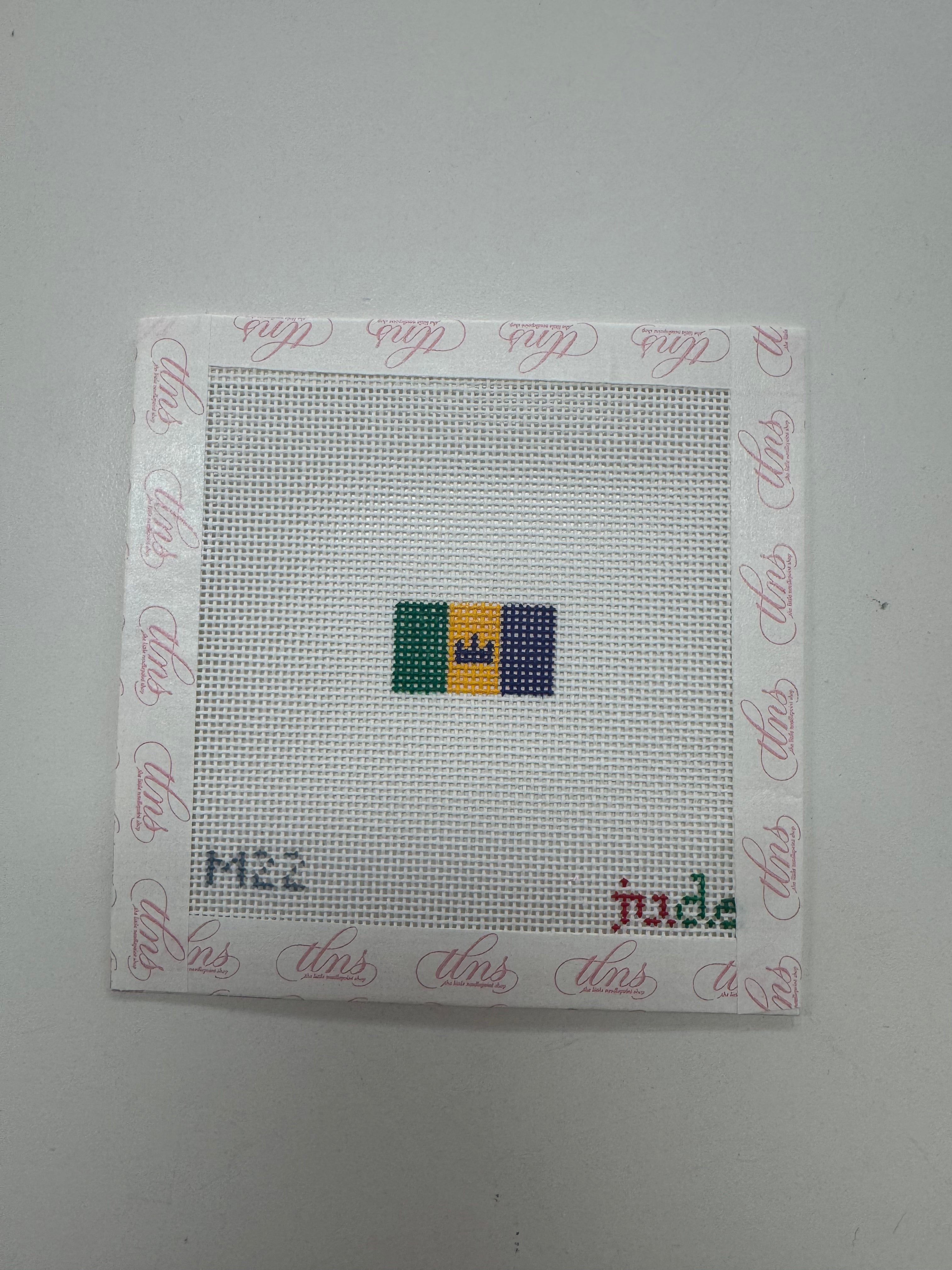 Mini Mardi Gras Flag – The Little Needlepoint Shop
