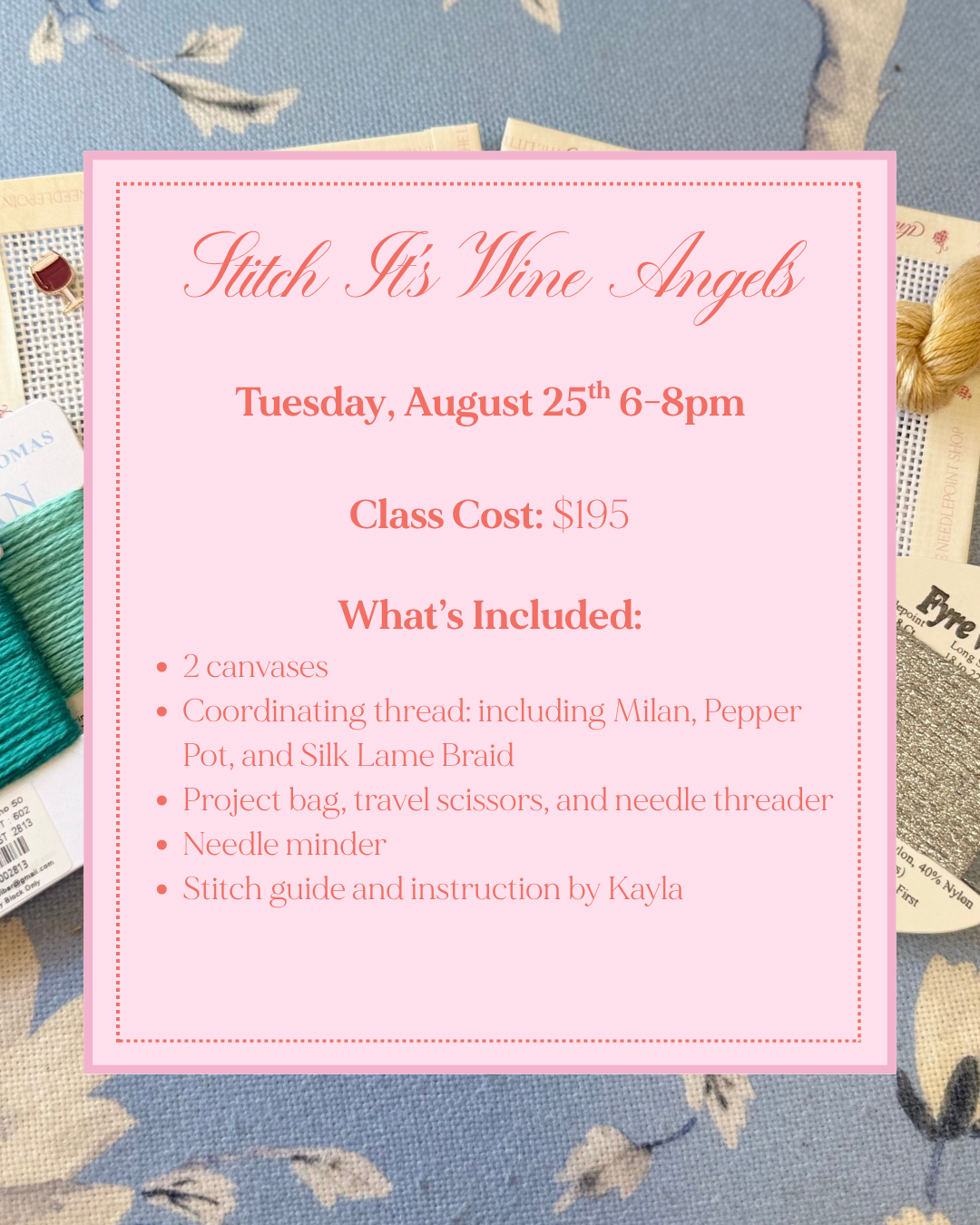 Stitch of the Month: Stitch Its - Wine Angels