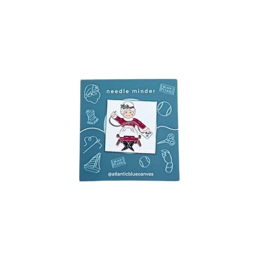 Needlepointing Mrs. Claus Needle Minder