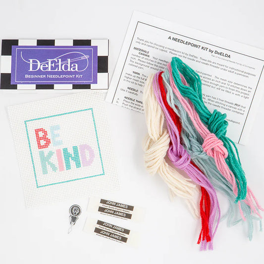 DeElda Beginner Needlepoint Kit-Be Kind