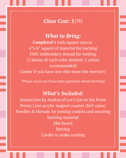 Square Coaster Finishing Class - May 30