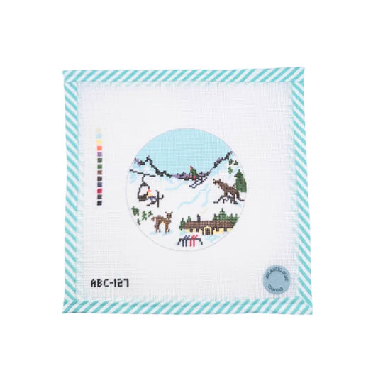 Ski Mountain Travel Round-Blank