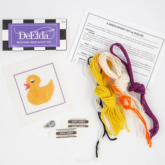 DeElda Beginner Needlepoint Kit-Ducky