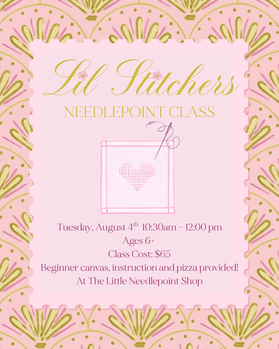 Lil Stitchers - August 4th at 10:30 AM