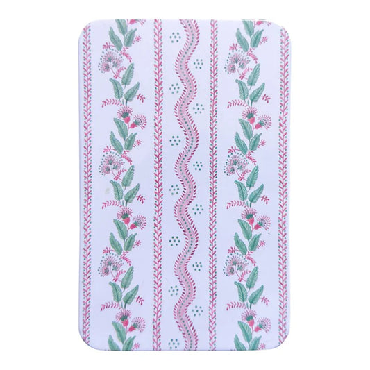 Printed Tin Box with Magnet-Pink Emma Stripe