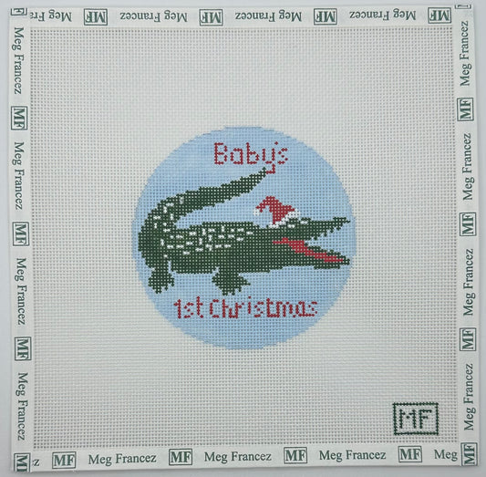 Alligator Baby’s First Christmas-Blue