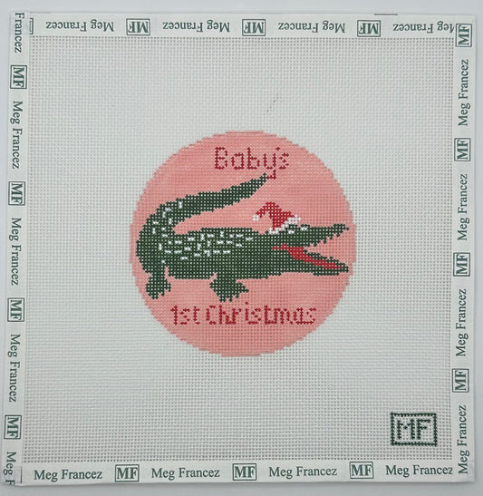 Alligator Baby’s First Christmas-Pink