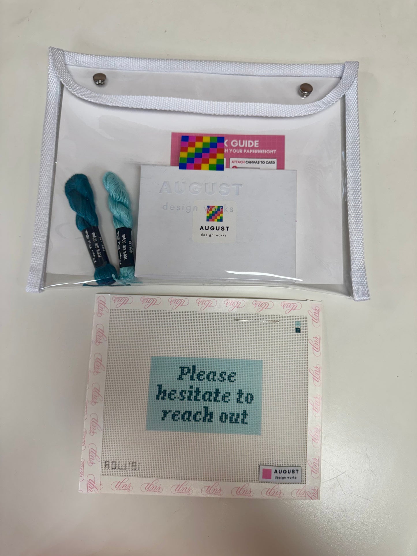 Needlepoint Paperweight Kit: Please Hesitate to Reach Out