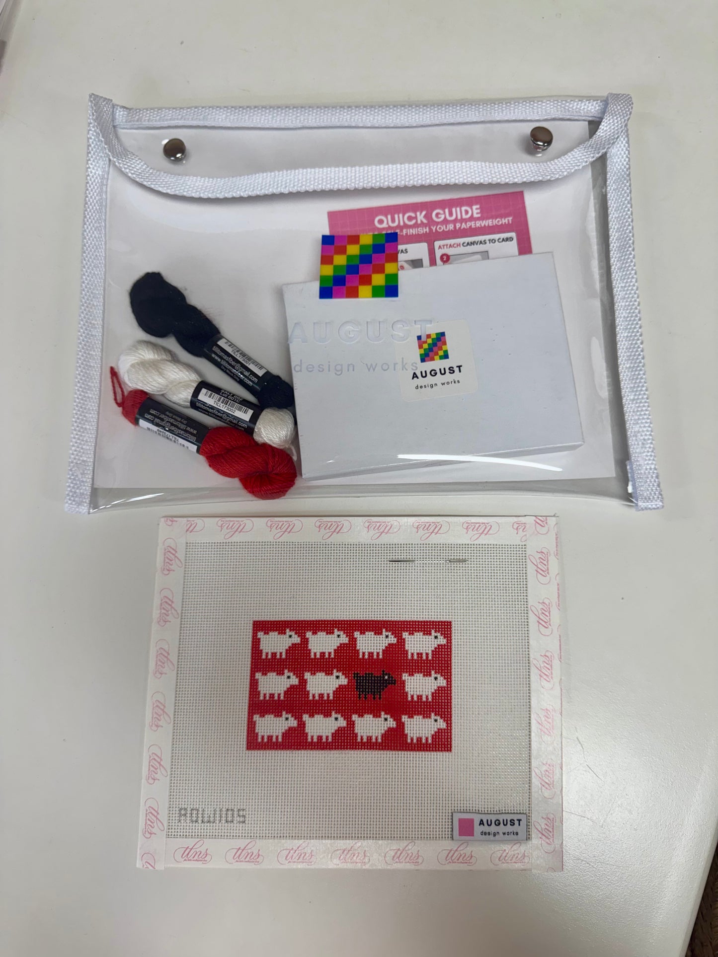 Needlepoint Paperweight Kit: Diana Black Sheep