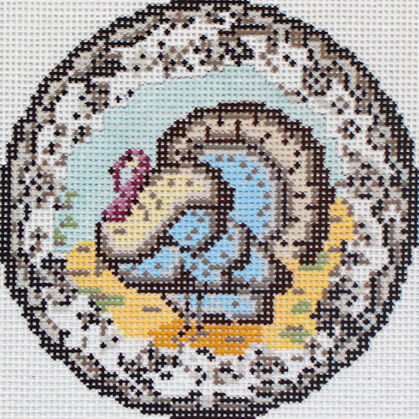 Transferware Turkey Ornament