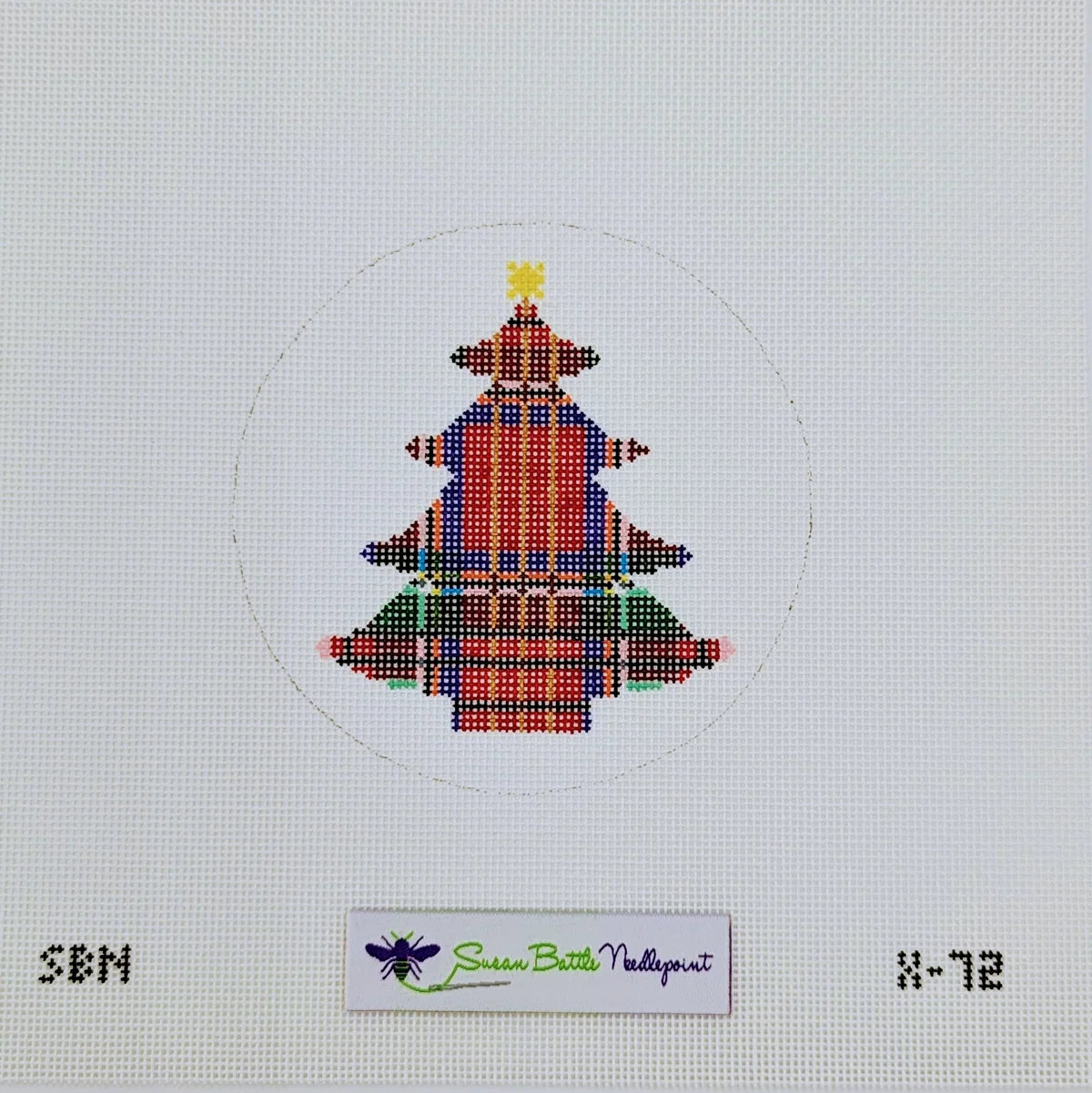 Plaid Christmas Tree Ornament