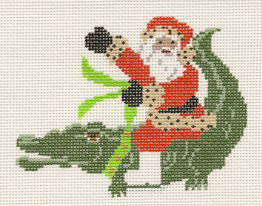 Santa on Alligator