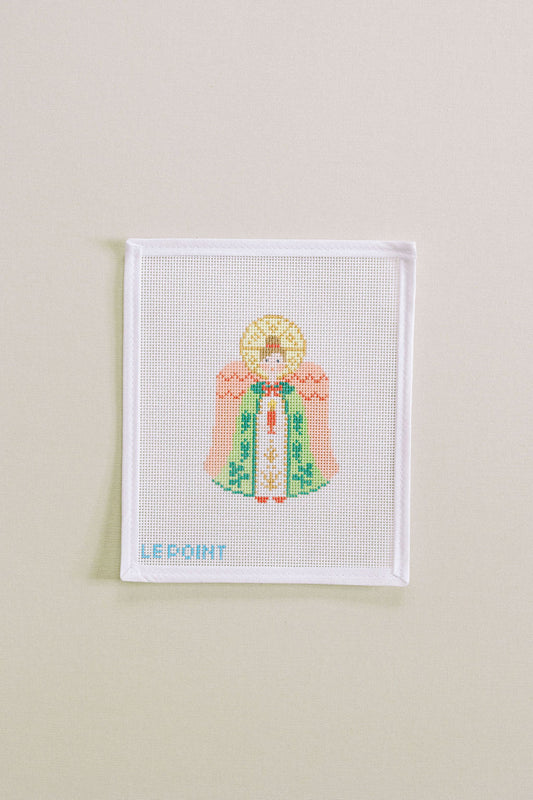 Green and Coral Angel