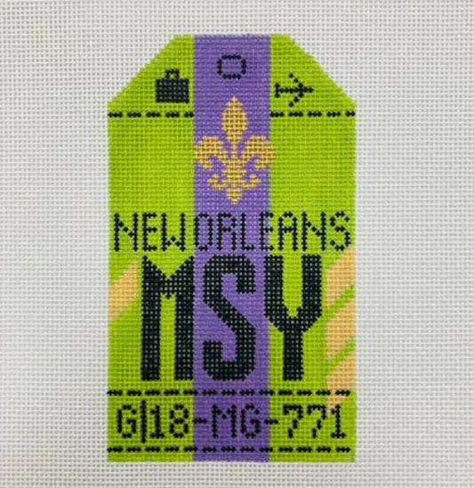 New Orleans Retro Travel Tag