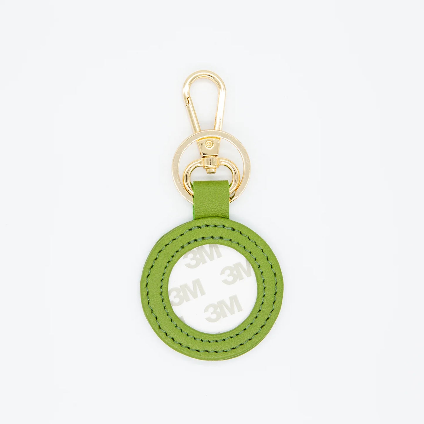 Leather Self-Finishing Round Key Fob