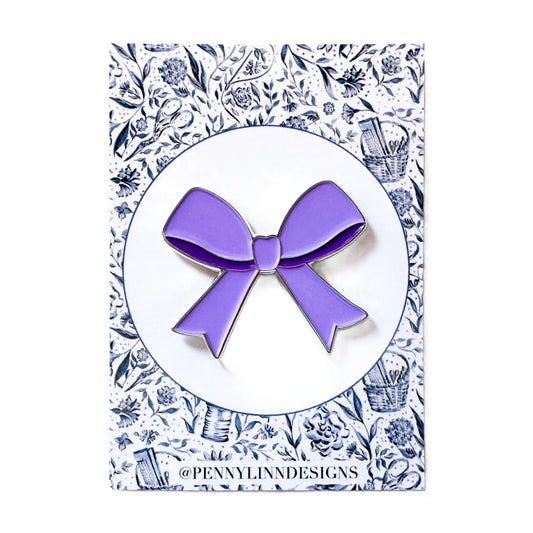 Purple Bow Needle Minder