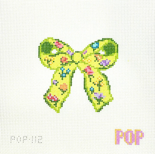 Floral Print Bow-Green