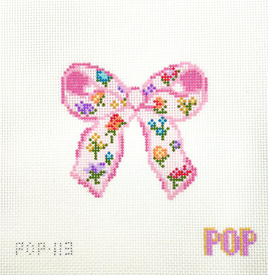 Floral Print Bow-Pink