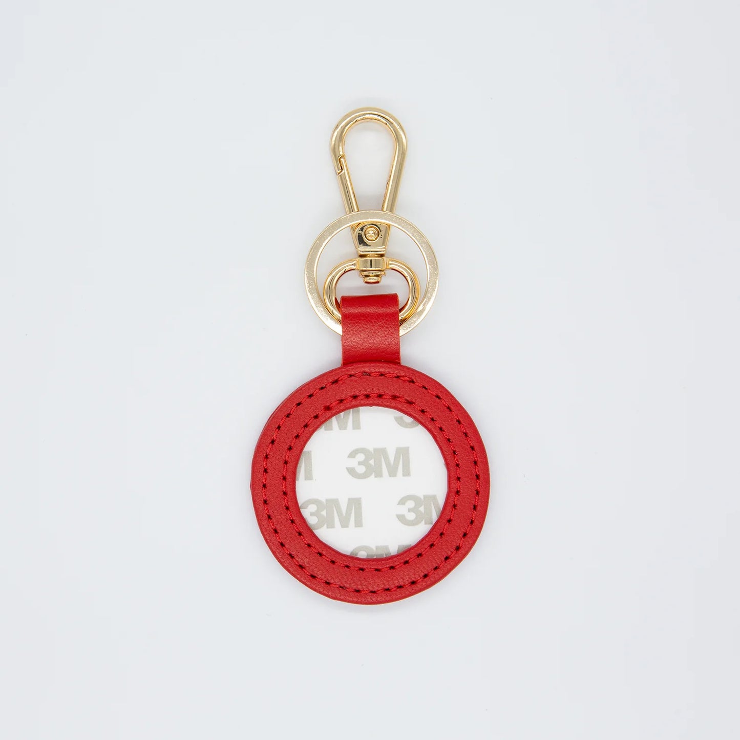 Leather Self-Finishing Round Key Fob