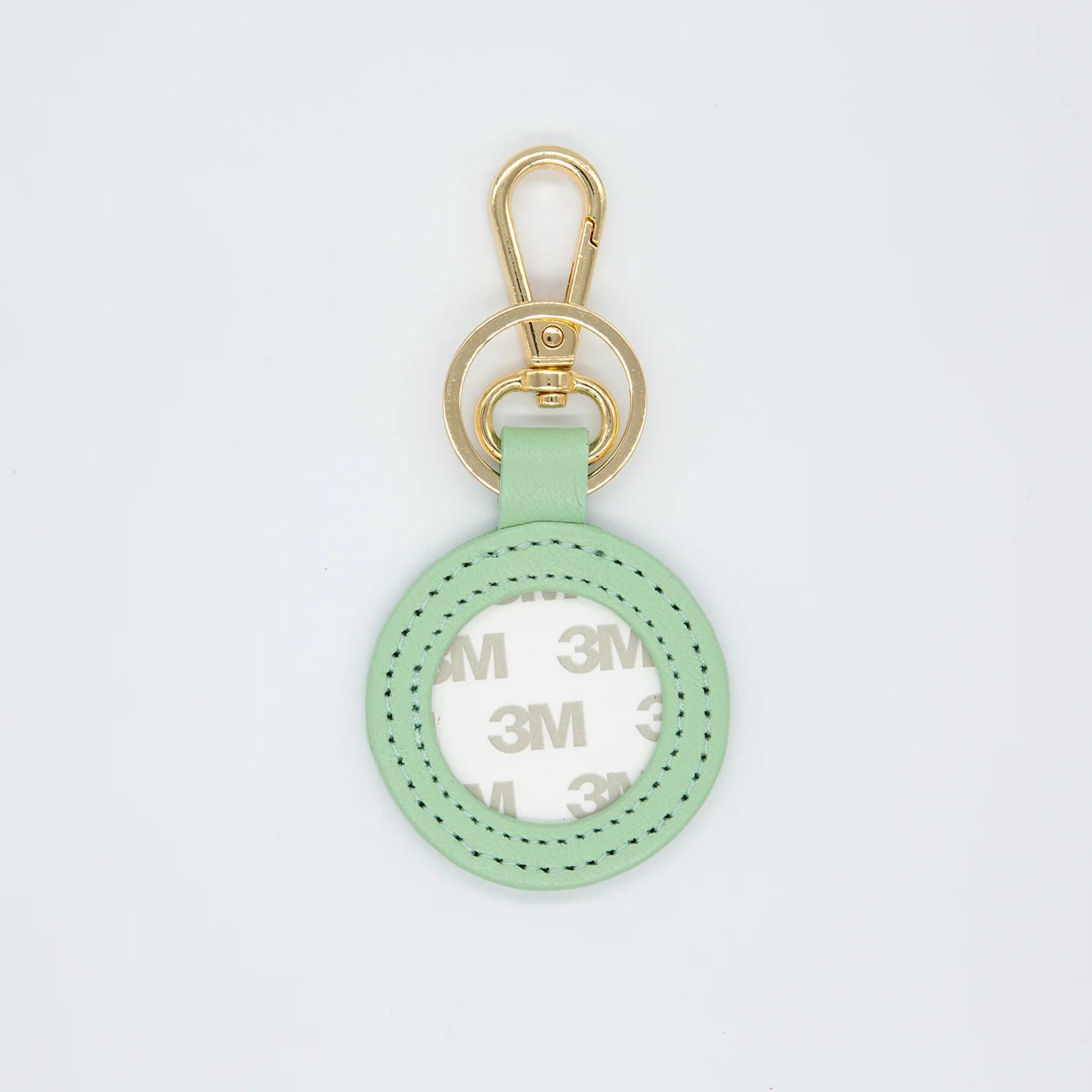 Leather Self-Finishing Round Key Fob