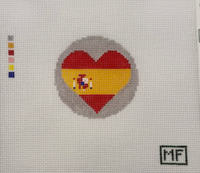 Heart Flag Mini-Spain
