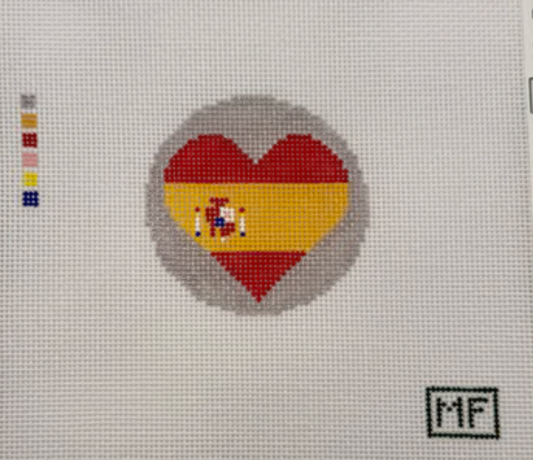 Heart Flag Mini-Spain