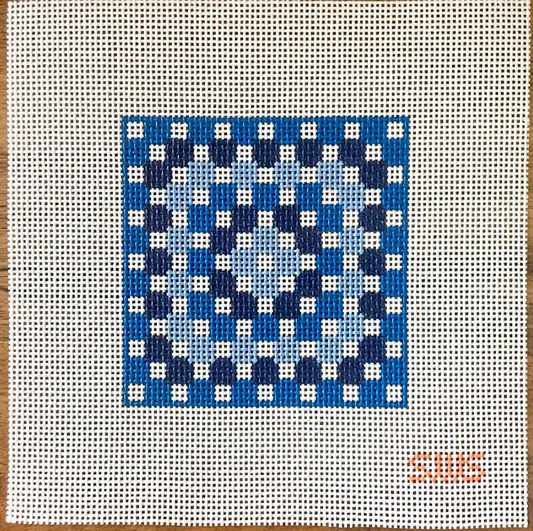Navy Crochet Square Coaster