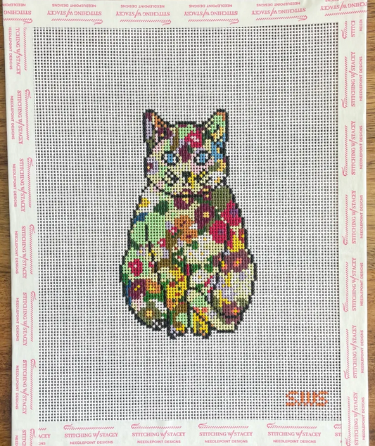 Floral Cat 18 count