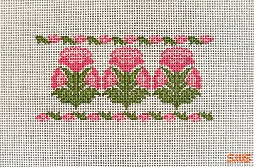 Pink Block Print Flowers Insert