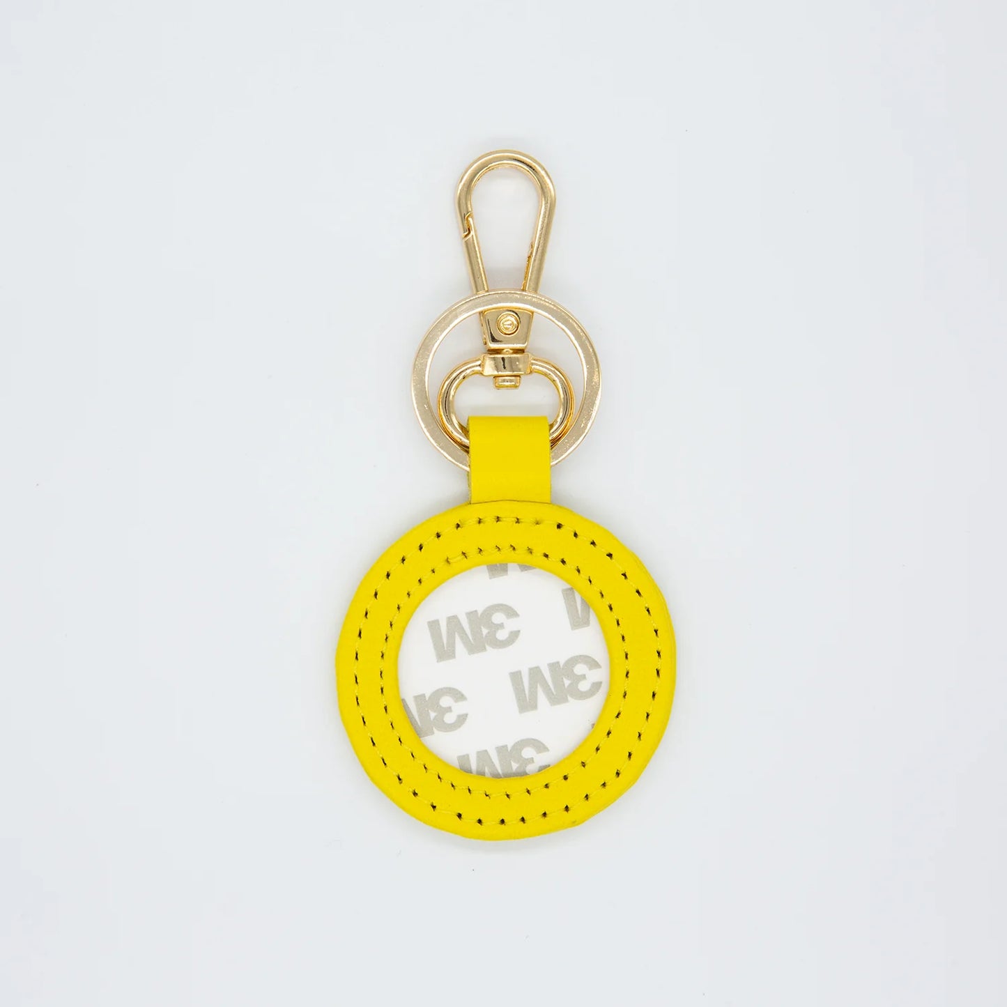 Leather Self-Finishing Round Key Fob