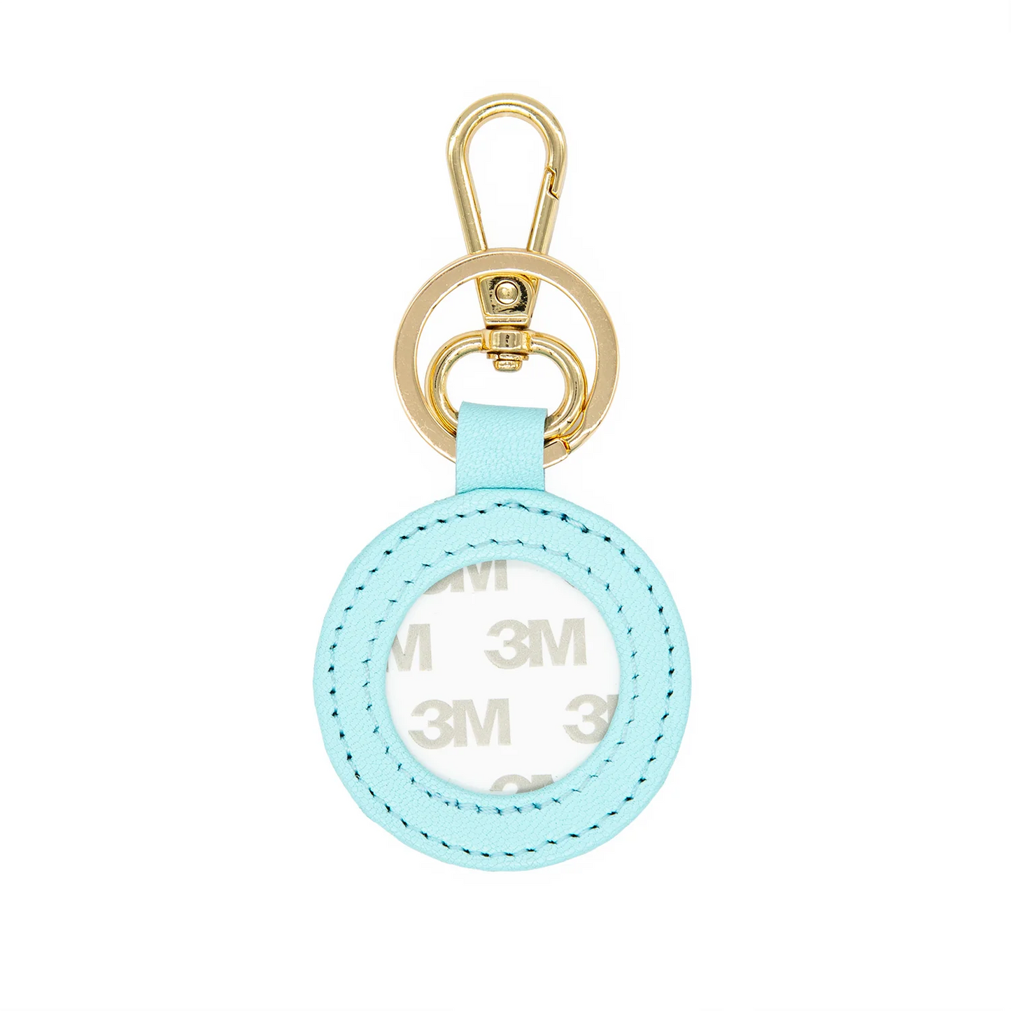 Leather Self-Finishing Round Key Fob