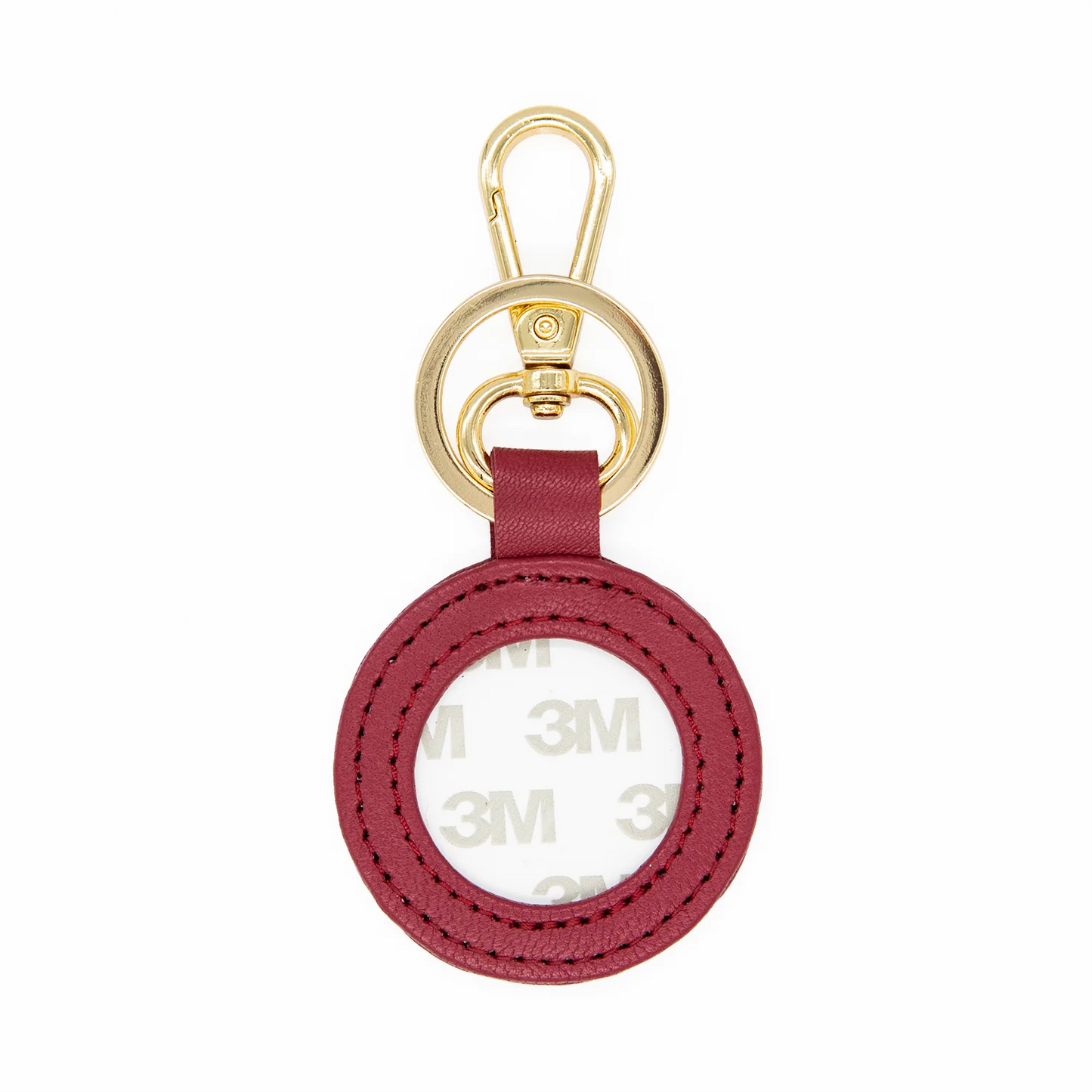 Leather Self-Finishing Round Key Fob